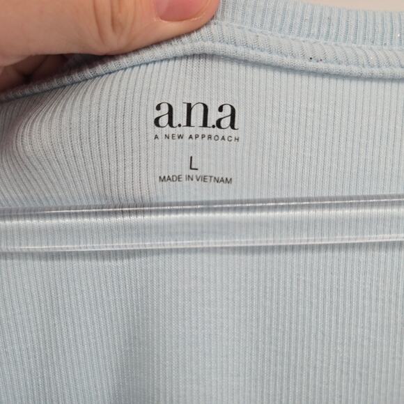 Baby Blue Y2K Glitter Henley Top Size LG Casual Cozy Comfy Lounge Basic Layer - Picture 3 of 8